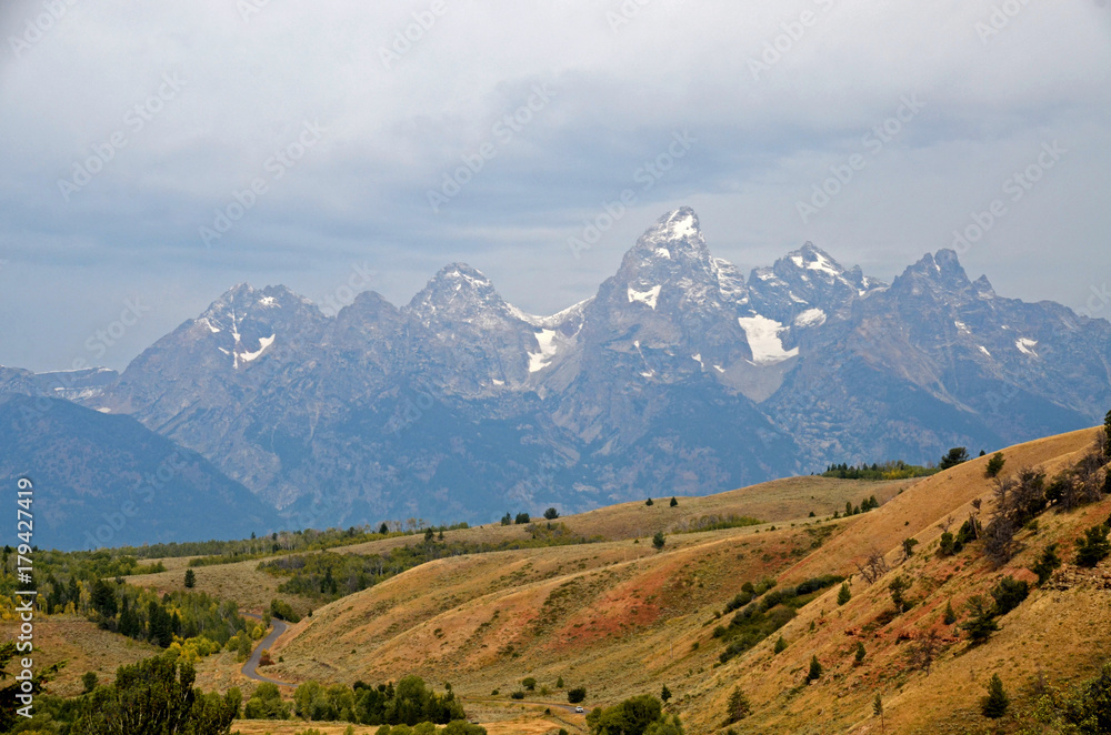 Teton Mt. viewd from Gros Ventre canyon Teton Mt. viewd from Gros Ventre canyon
