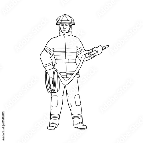 easy way firefighter drawing | Firefighter drawing, Drawings, Firefighter