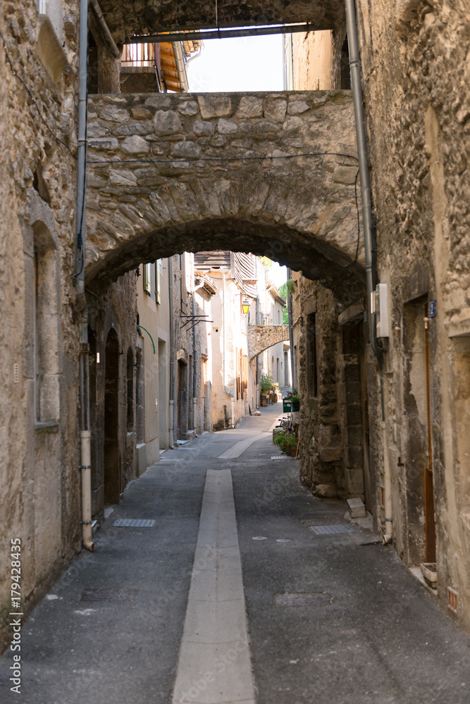 alley in the village of Saillans in the Drome