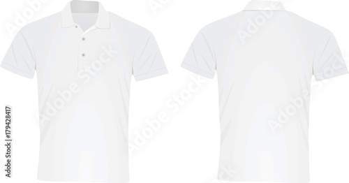 White polo t shirt. vector illustration