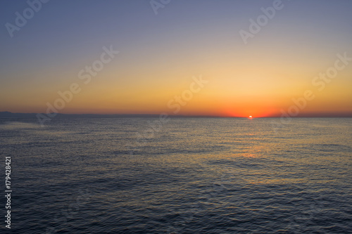 Golden dawn at Mediterranean Sea - Kemer, Turkey