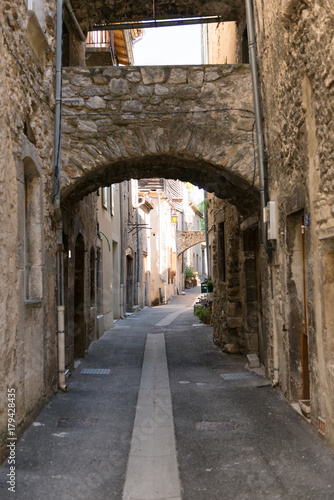 alley in the village of Saillans in the Drome