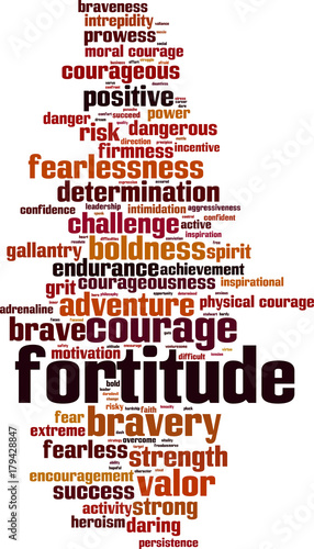 Canvas Print Fortitude word cloud