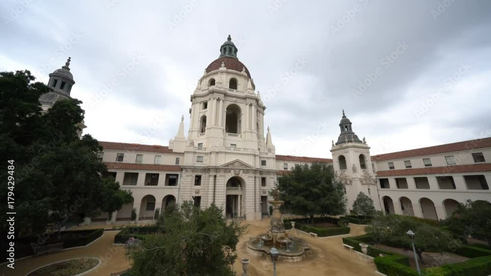 Afternoon cloudy view of The beautiful Pasadena City Hall at Los Angeles, California, United States Afternoon cloudy view of The beautiful Pasadena City Hall at Los Angeles, California, United States