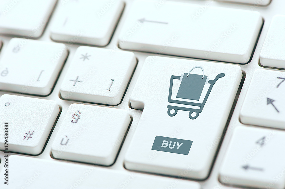 Buy now concepts, with message on computer keyboard Buy now concepts, with message on computer keyboard