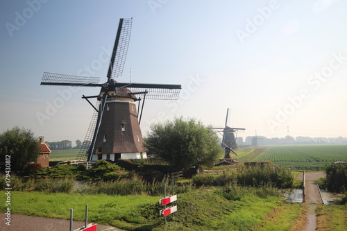 Windmills in the Tweemanspolder in Zevenhuizen photo