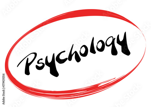 Psychology in a red ellipse