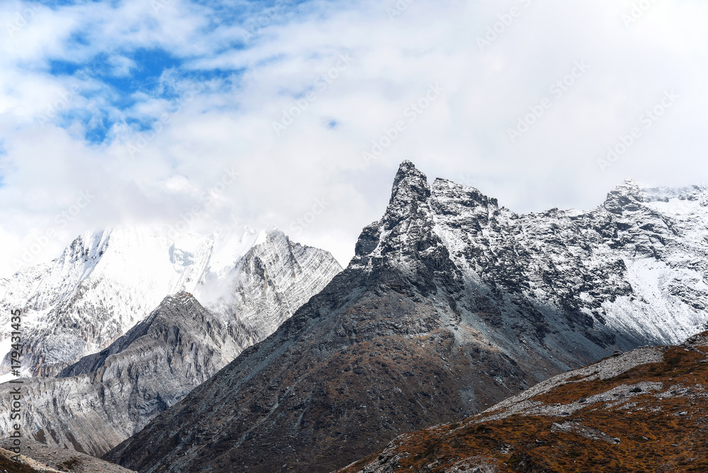 Snow mountain in Yading national reserve Snow mountain in Yading national reserve