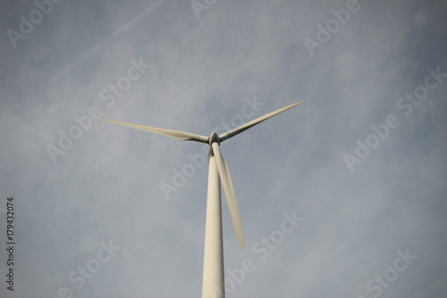 Windmills along the IJsselmeer in Flevoland, The Netherlands photo