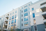 modern big apartment complex in berlin