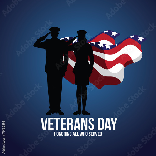 Veterans Day illustration. EPS 10 vector. photo