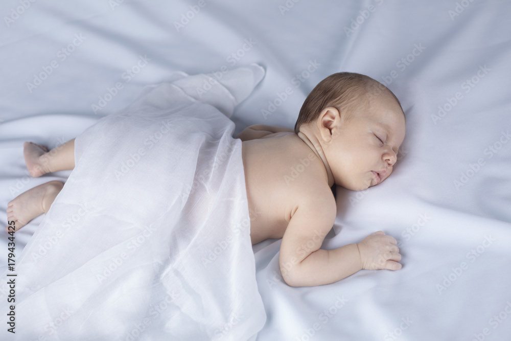 Infant baby girl sleeping Infant baby girl sleeping