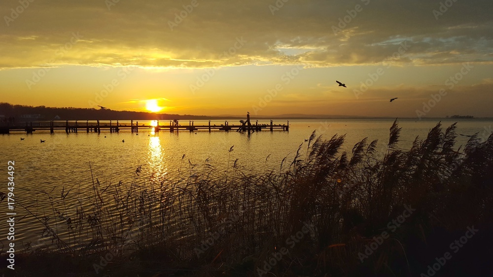 Sonnenuntergang am Steinhuder Meer, Deutschland