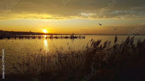 Sonnenuntergang am Steinhuder Meer, Deutschland