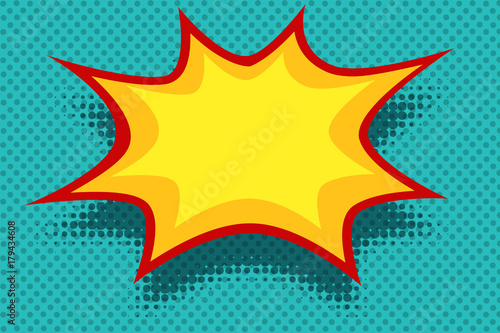 yellow comic book background explosion bubble