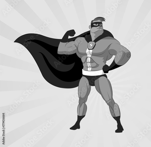 Super hero on a light background