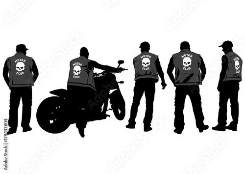 Old big bike on white background
