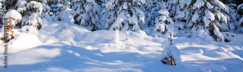 Winter background with snow. © Swetlana Wall