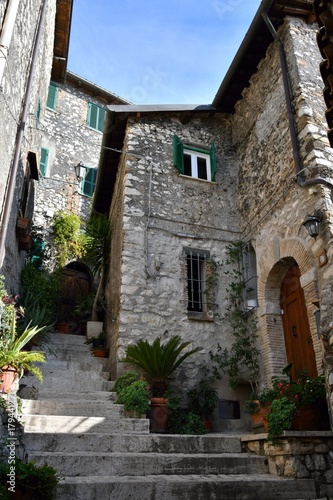 Fototapeta Naklejka Na Ścianę i Meble -  Borgo medioevale - Olevano Romano - Roma - Italia