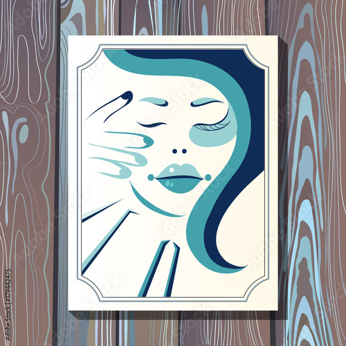 Graphic illustration with eyelash in the frame 20