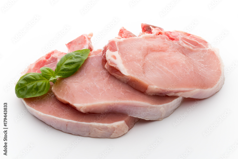 Fresh raw beef steak isolated on white background, top view. Fresh raw beef steak isolated on white background, top view.