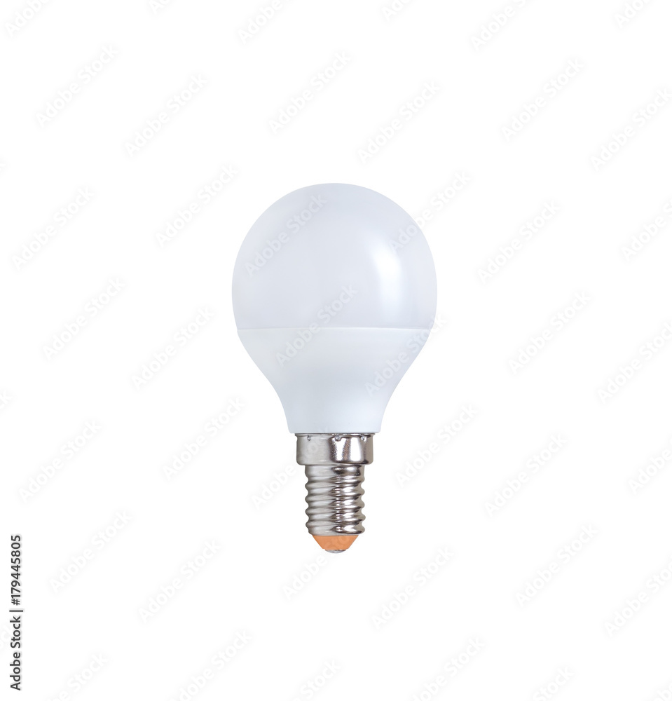 LED light bulb isolated on white background LED light bulb isolated on white background
