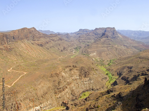 Montañas en la Isla De las Palmas de Gran Canaria, con el nombre de Degoyada de las Yeguas