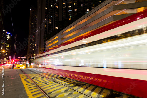 Photography Long Exposure Shot of a TTC Street Car