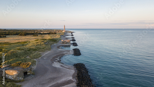 beaches along the Grenen coast photographed by a drone