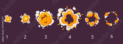 Explosion frames for animation