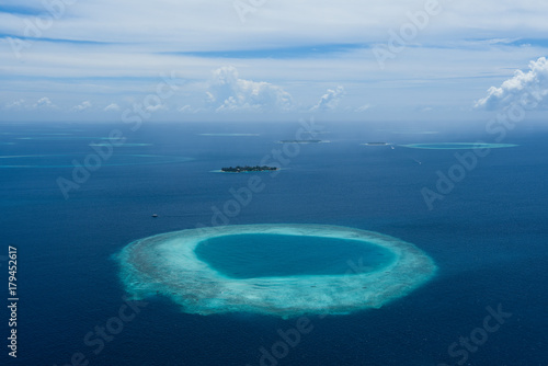 Maldives from air plan 