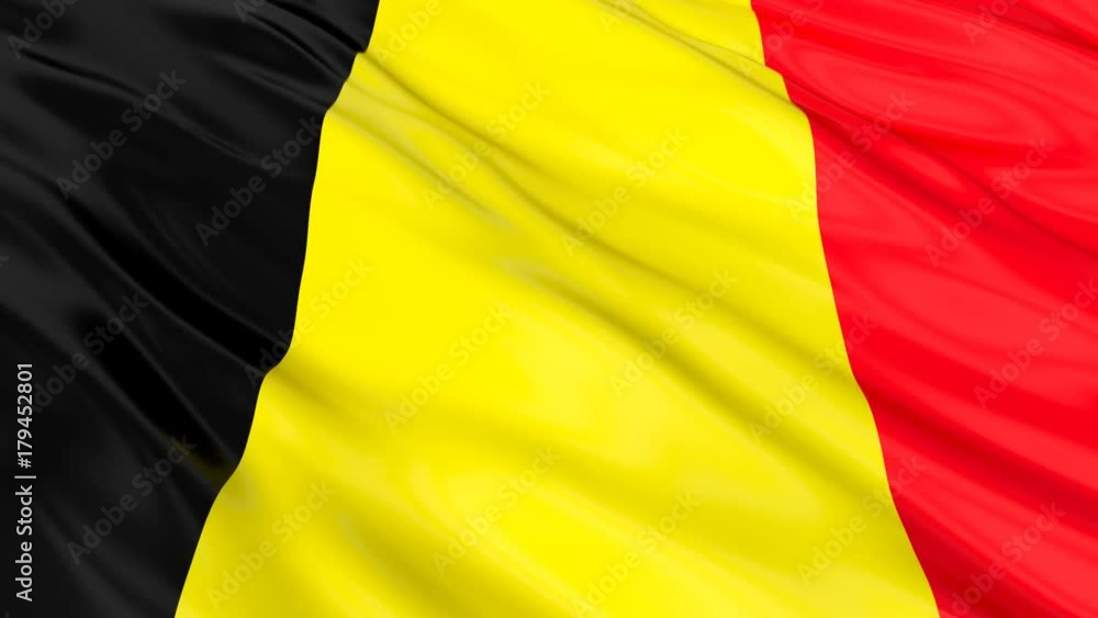 Belgium Flag Waving. Seamless loop. Belgium Flag Waving. Seamless loop.