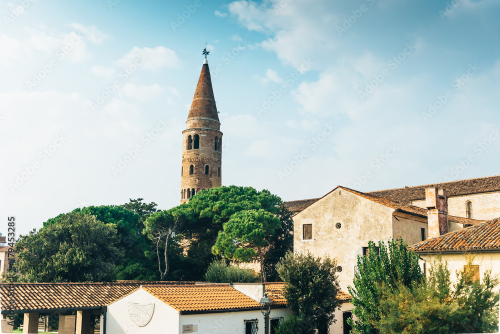 Belltower Duomo Santo Stefano in Caorle Italy Belltower Duomo Santo Stefano in Caorle Italy
