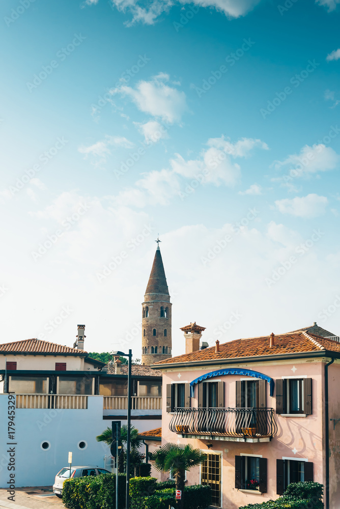 Belltower Duomo Santo Stefano in Caorle Italy