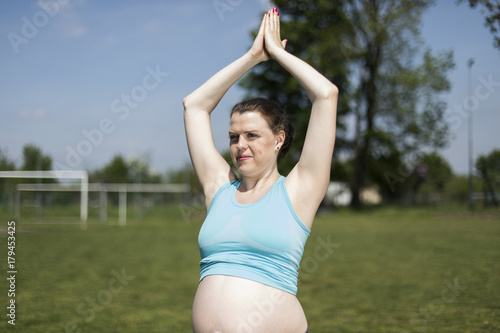 Pregnant woman with fitness