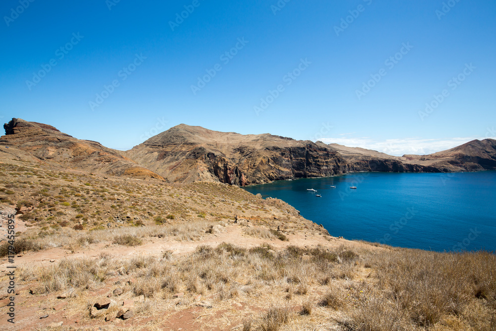 Beautiful landscape at the Ponta de Sao Lourenco, the eastern part of Madeira, Portugal
