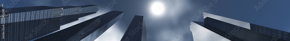 Beautiful panorama of skyscrapers, 3D rendering
Beautiful panorama of skyscrapers, 3D rendering