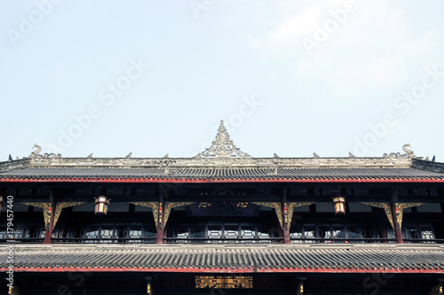 roof top of temple in sky