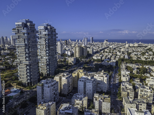 Park Tzameret akirov is a newly built residential neighborhood of Tel Aviv israel apartment buildings  surrounded by green space panoramic view