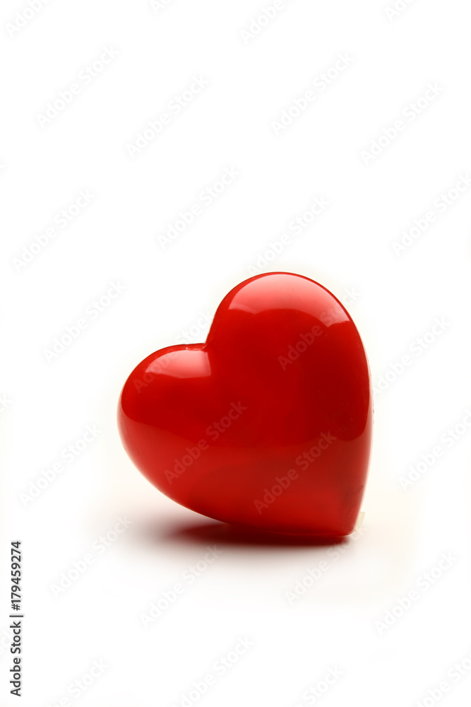 A red heart isolated on white background