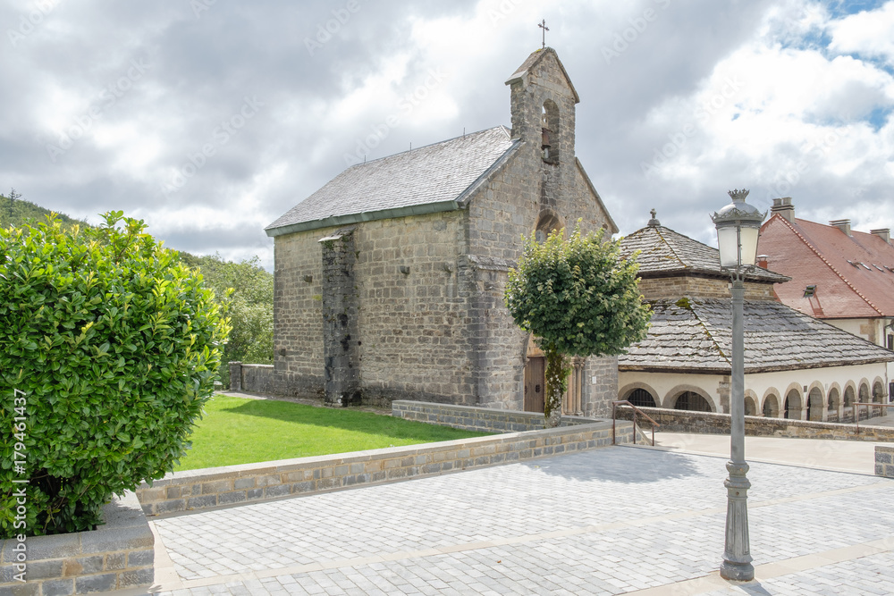 chapel in Roncesvalles, Spain