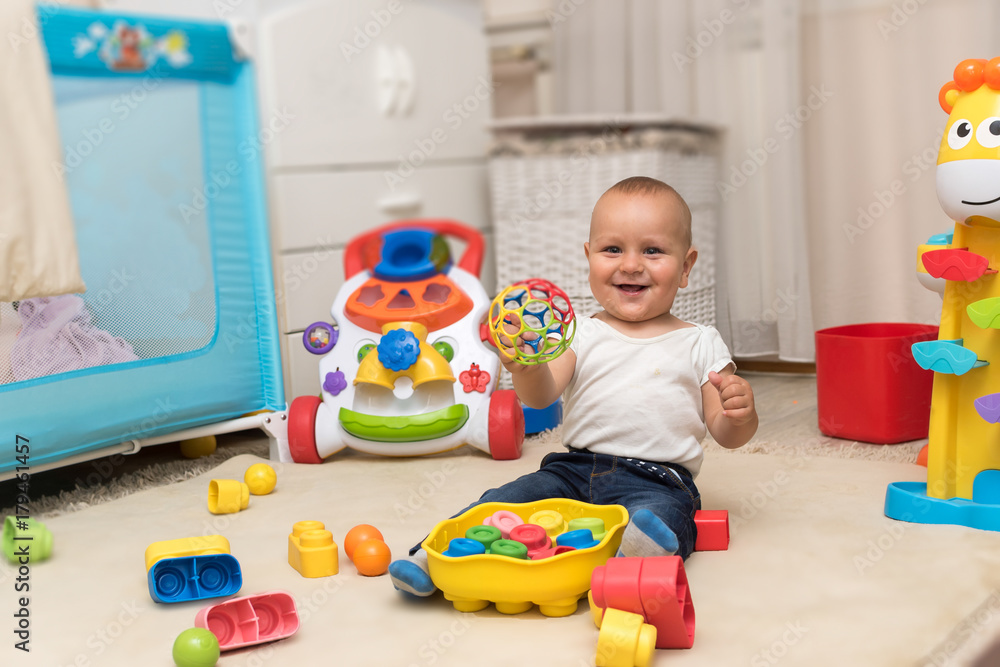 Baby boy enjoy playing Baby boy enjoy playing