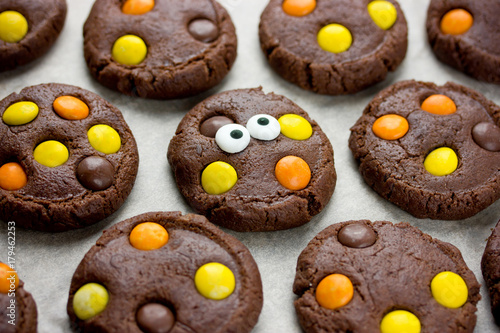 Halloween chocolate cookies