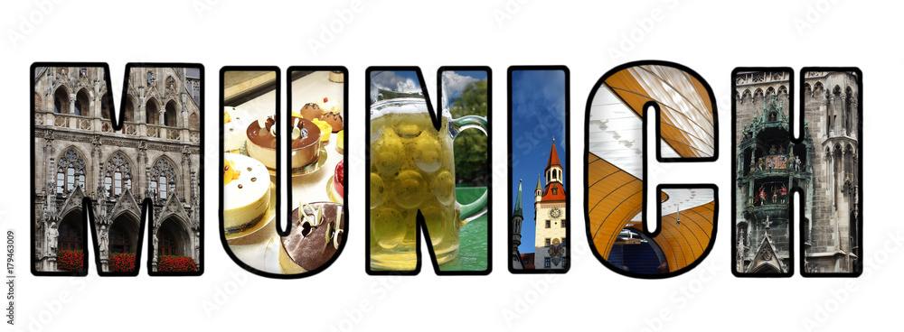Obraz premium Munich collage on white
