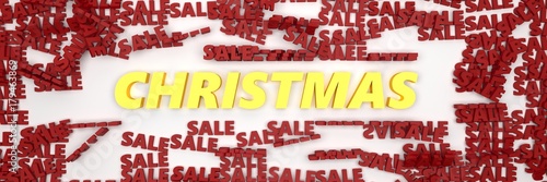 christmas sale background gold 3d 