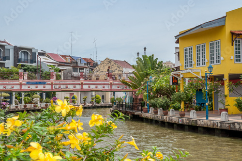 panorama des quais de Malacca photo