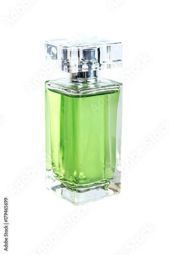 Perfume bottle isolated on white background.