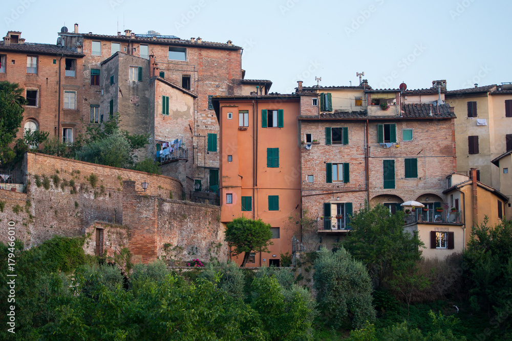 Buildings of Siena, Tuscany, Italy