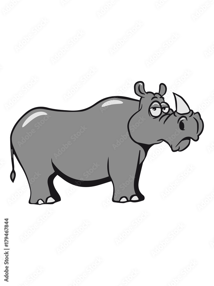 Obraz premium nashorn witzig gelangweilt