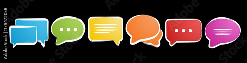 Hand-drawn discussion icons sketch